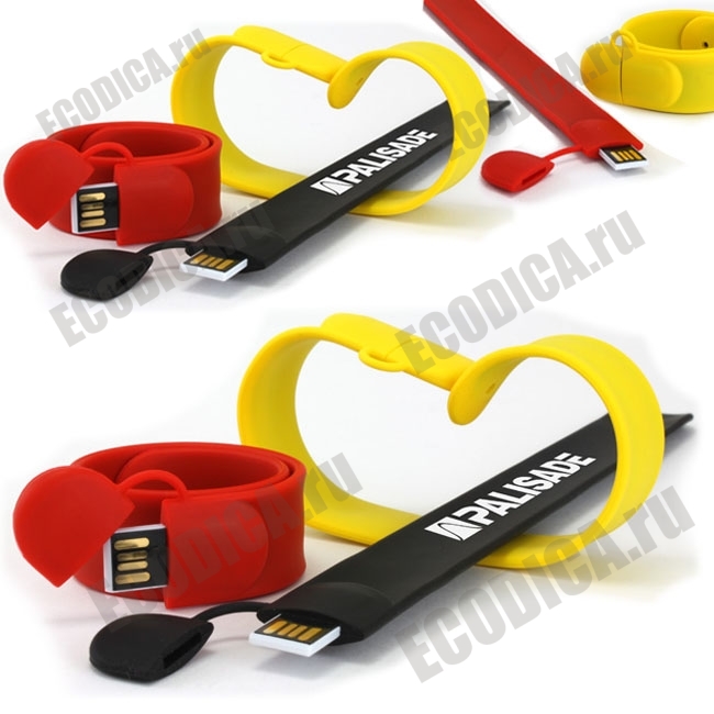 Флешка СЛЭП браслет под логотип usb флэш накопители браслеты оптом