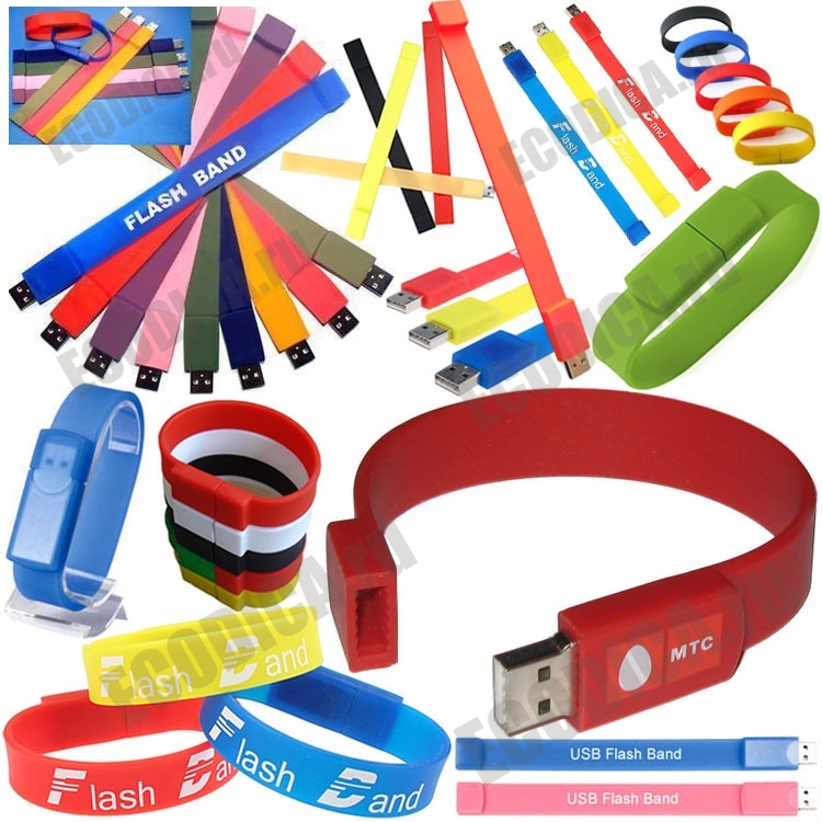 Флешки браслеты usb под логотип флеш диски usb браслеты pvc