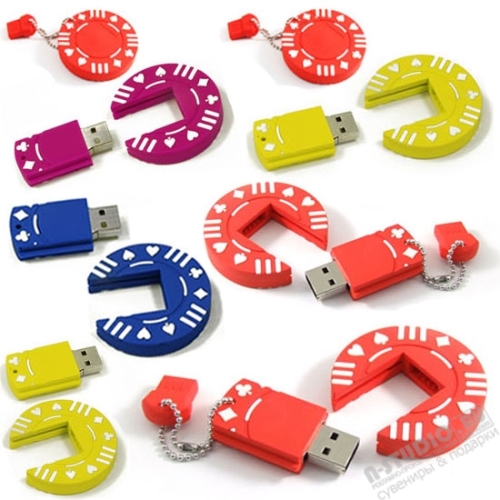 Подарочные флешки usb флэш карты «Фишка для покера» usb flash накопители с логотипом