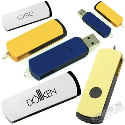 Промо флешки для раздачи поворотные металлические usb flash карты с логотипом