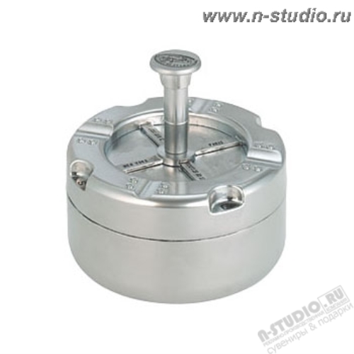 Бездымная пепельница «SPINNING ASHTRAY» с вращающейся крышкой (металл)