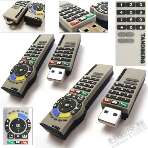 Индивидуальные usb флеш накопители «Пульт управления» pvc флешки с логотипом