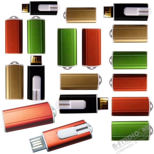 Рекламные флешки металл мини usb флэш накопители slim