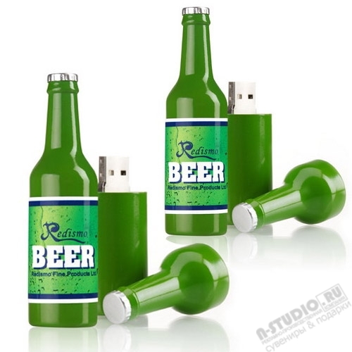 Флешки оптом «Бутылка» рекламные usb flash карты бутылки под нанесение логотипа
