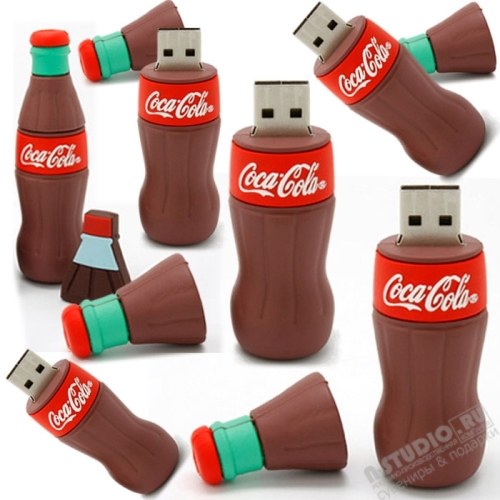 Флешки с логотипом оптом «Бутылка Кока Колы» usb флэш карты