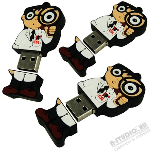 Флешки с логотипом «Лаборант» usb flash  карты индивидуальной формы