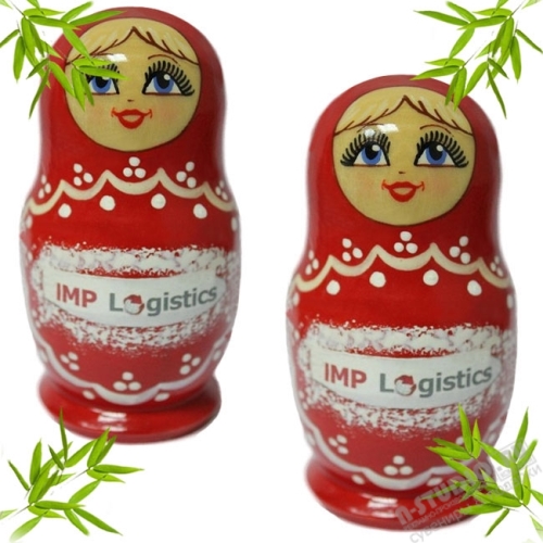 Подарочные матрешки с логотипом и фирменной символикой оптом  