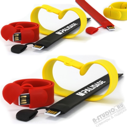 Флешка СЛЭП браслет под логотип usb флэш накопители браслеты оптом