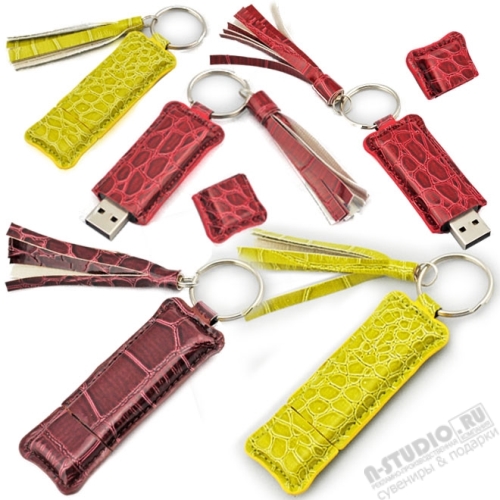 Кожаные флешки брелоки с логотипом usb флэш карты из рифленой кожи 
