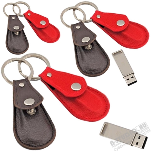 Флешки брелоки кожаные с логотипом кожа рекламные usb флэш накопители