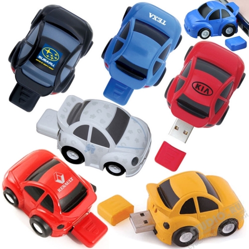 Авто флешки с логотипом «Машинка седан» usb флеш карты оптом
