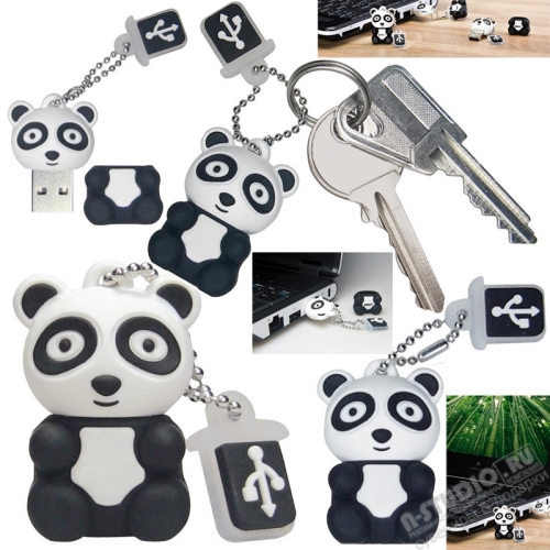 Флешка «Панда» креативные usb flash карты с логотипом полноцвет