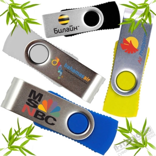 Флэшка металл клип под логотип оптом промо usb флеш диски