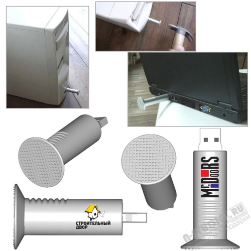 Флешки «Гвоздь» строительные usb флеш карты гвозди программы