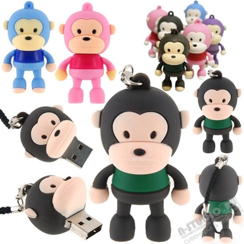 Usb флеш карты «Обезьянка» pvc флэшки подарочные оптом