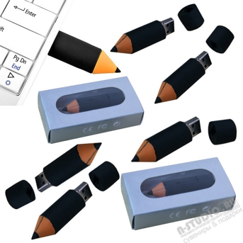 Флешки с логотипом «Карандаш» оригинальные usb flash карты карандаши