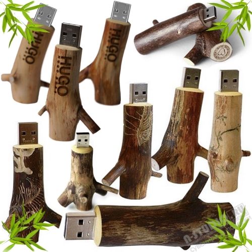 Деревянные флэшки под логотип «Деревянные сучки» оригинальные usb флеш-карты 