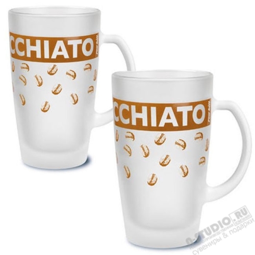 Белые стеклянные матовые кружки под логотип