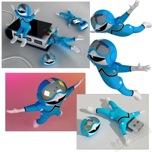 Флешки под логотип «Космонавт» космос usb флеш карты оптом