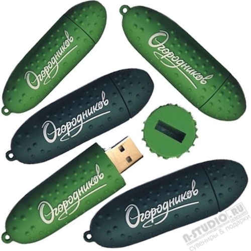 Флэшки «Огурец» под логотип овощные usb флеш накопители овощи оптом