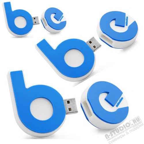 PVC флешки индивидуальные «Be» usb flash карты с символикой оптом 