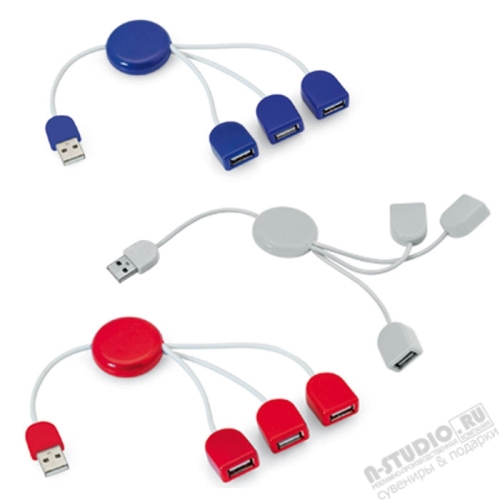 USB хаб HUB 3 порта под логотип цены оптом