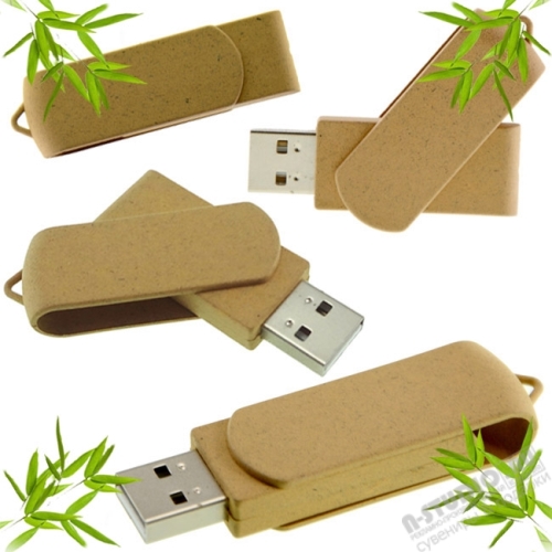 Бумажные эко флэшки под нанесение логотипа usb флеш карты поворотные оптом