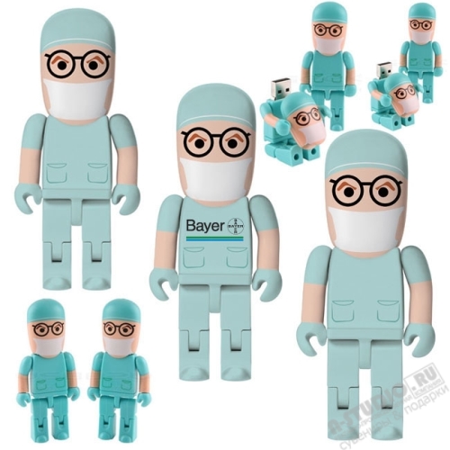 Флэшка «Доктор» с логотипом медицинские usb флеш карты со склада