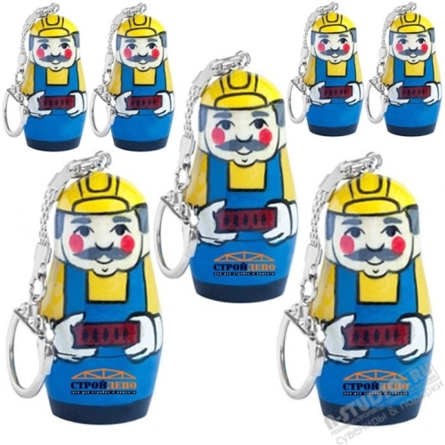 Usb феш-карты матрешка «Строитель» под нанесение логотипа usb flash drive