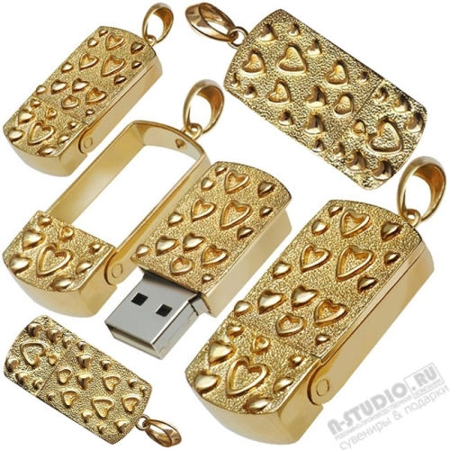 Флешка ювелирная со стразами подарочная USB Flash Drive