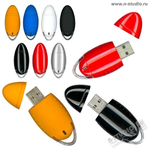 Овальные флешки пластиковые USB Flash Drive под логотип usb флэш
