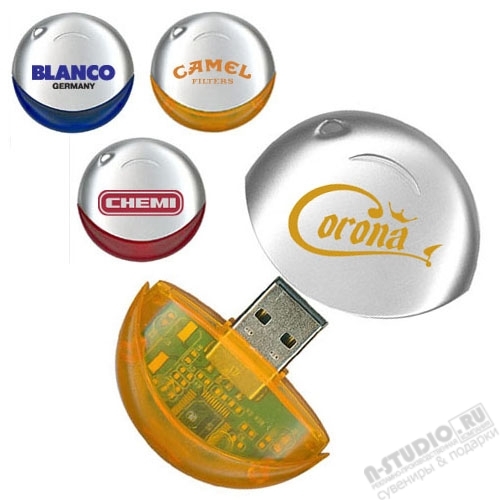 USB накопитель желтый флэшка 1Gb 2Gb 4Gb 8Gb USB promo