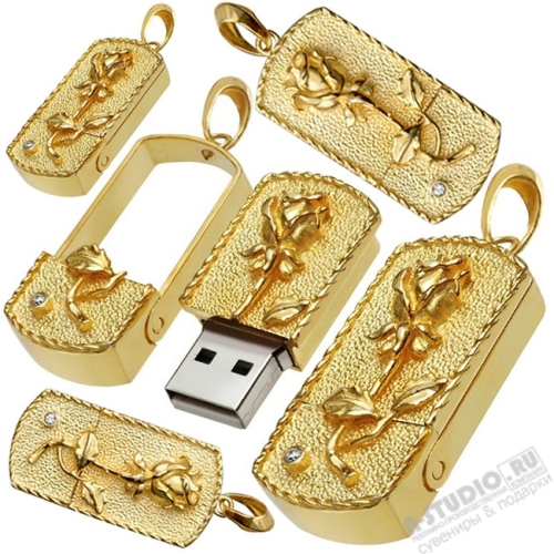 Флэшка ювелирная со стразами USB Flash Drive рекламная