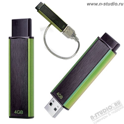 Флэшки зеленые (1Gb 2Gb 4Gb 8Gb 16Gb с логотипом