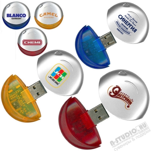 Флэшки круглые промо флешки сувенирные круглой формы usb flash карты