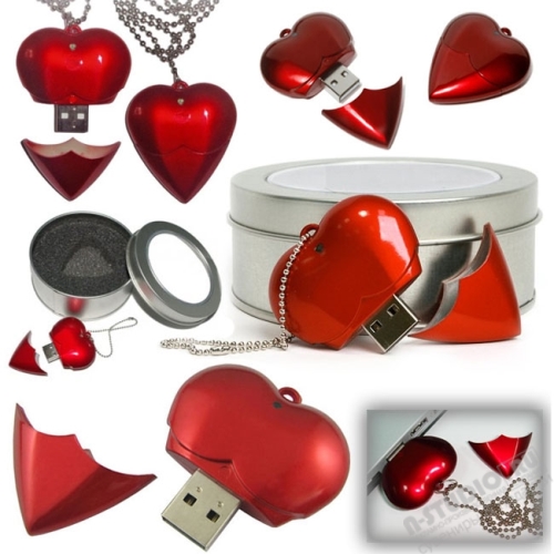 Подарочная флешка «Сердце» usb-флеш карты под логотип оптом