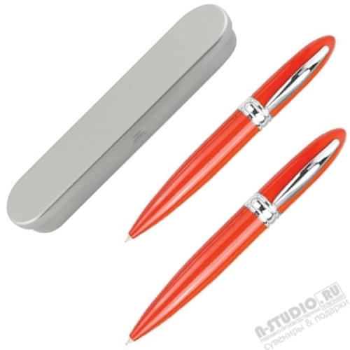 Красные ручки-флешки usb flash pen в подарочной упаковке металл