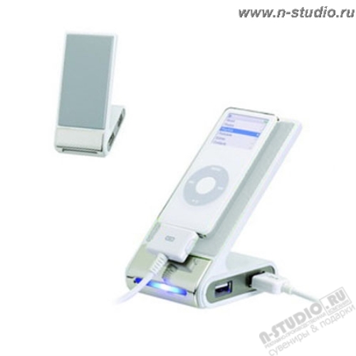 ХАБ USB HUB 4 порта с держателем для устройств портативных