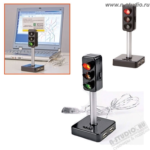 Разветвитель USB рекламный USB Hub Светофор подарочный