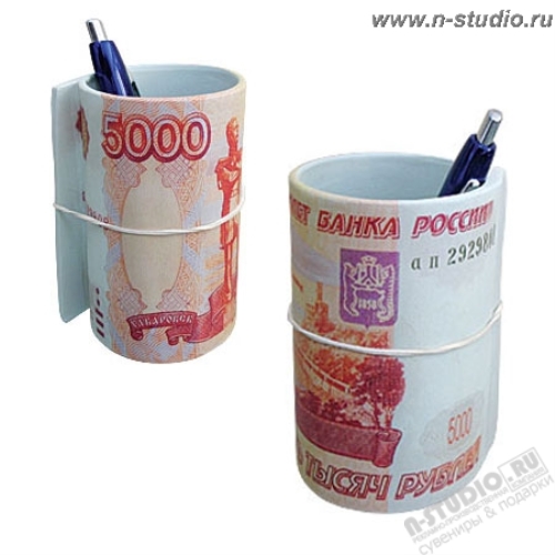 Подставка для ручек Деньги