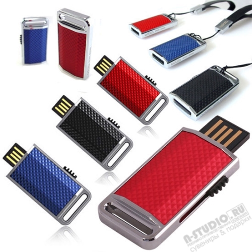 USB Flash Drive slim красные флэш usb мини