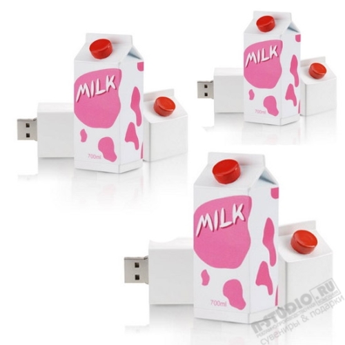 USB флешка «Молоко» usb флэш карты по фирменную символику
