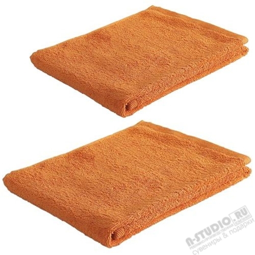 Полотенце махровое 100x50см, 420гр, оранжевое