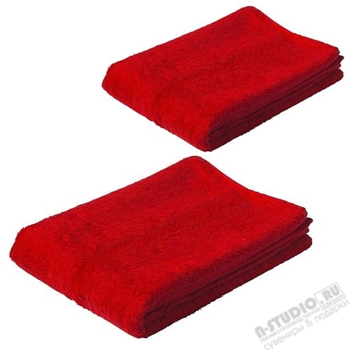 Полотенце махровое 100x50см, 420гр, красное