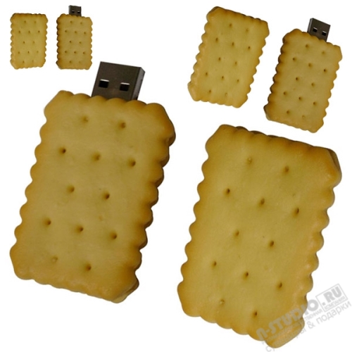 Вкусные флешки «Печенье» рекламные usb флеш накопители оптом