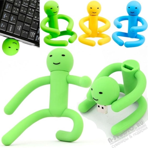 Флэшка «USB человечек» зеленый green man usb drive флэш человечки