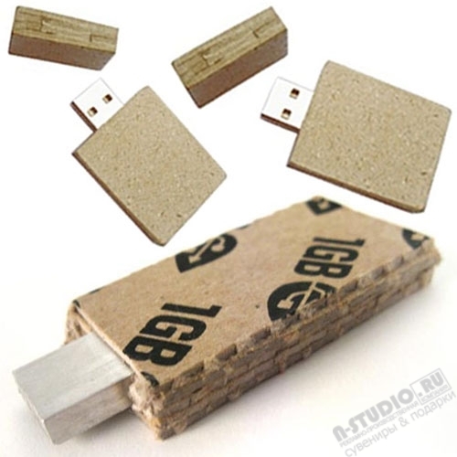 Флэшка из переработанной газетной бумаги 1Gb 2Gb 4Gb 8Gb