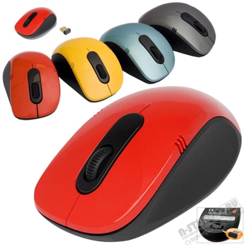 Беспроводные мыши с наноприемником красные mouse компьютерные с логотипом