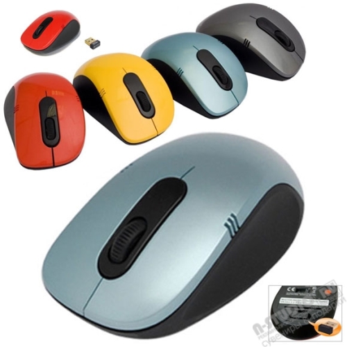Мышь беспроводная mouse оптическая USB мышь компьютерная синяя