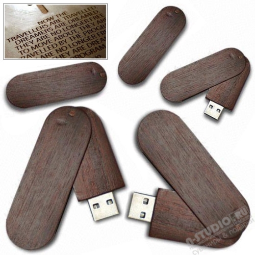 USB Flash Drive под логотип usb флеш карта дерево